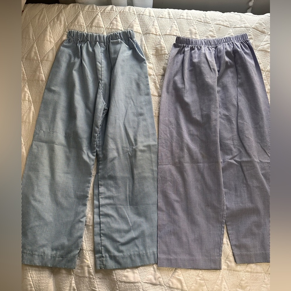 Kids Checkered and Solid Pants Set - 2 pair - NWOT
